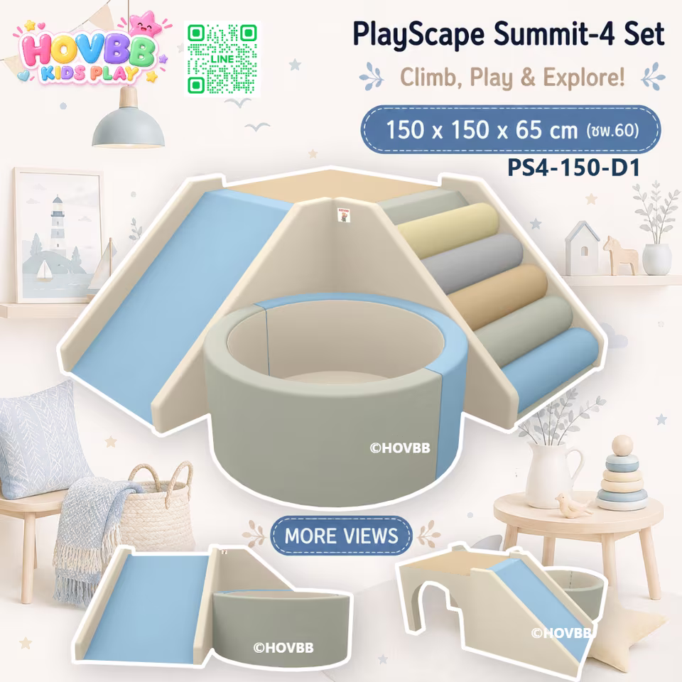 ชุดปีนป่าย PlayScape Summit 4 (D) รุ่นบ่อบอลทรงกลม