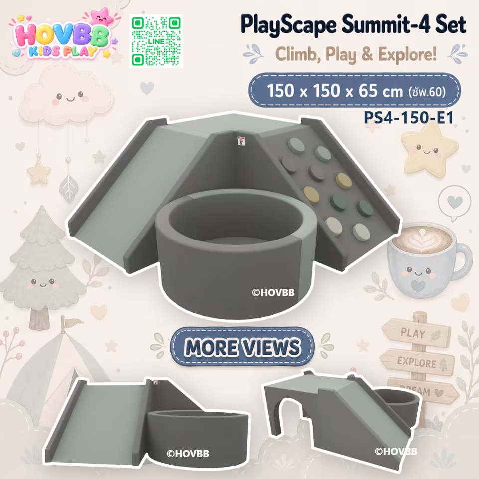 ชุดปีนป่าย PlayScape Summit 4 (E) รุ่นบ่อบอลทรงกลม