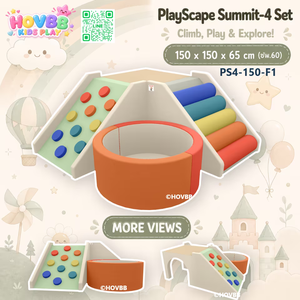 ชุดปีนป่าย PlayScape Summit 4 (F) รุ่นบ่อบอลทรงกลม