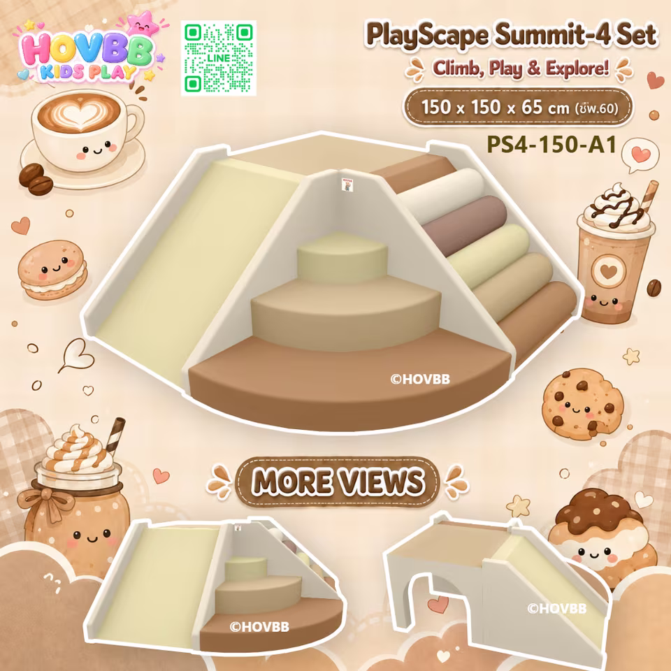 ชุดปีนป่าย PlayScape Summit 4 (A) รุ่นบันไดเข้ามุมสามเหลี่ยม