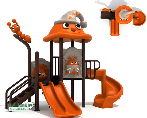 เครื่องเล่นสนามธีมการ์ตูน สำหรับโรงเรียนอนุบาล