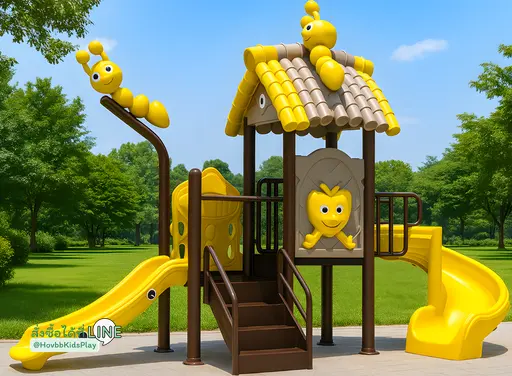 ชุดสนามเด็กเล่น Yellow Caterpillar