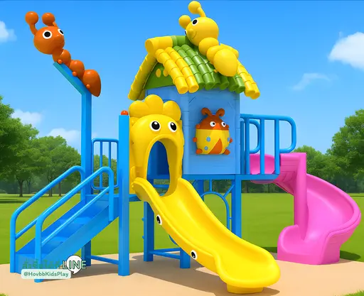 ชุดสนามเด็กเล่นกลางแจ้ง Bug Bamboo Garden