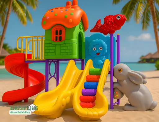 ชุดสนามเด็กเล่นกลางแจ้ง Candy Cottage