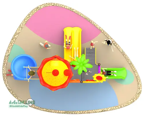 ของเล่นสนามเด็ก outdoor ดีไซน์หอคอยหมวกพ่อมด