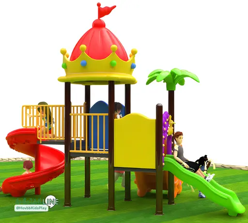 สนามเด็กเล่นธีมเจ้าหญิงพร้อมบ้านมงกุฎและหอยทาก