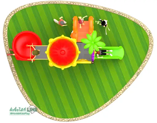 ของเล่นสนามเด็ก outdoor พร้อมสไลเดอร์เกลียวและตรง
