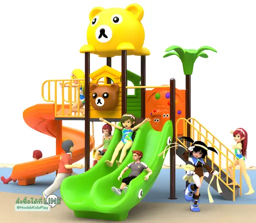 ชุดสนามเด็กเล่นกลางแจ้ง Bear Buddy Duo