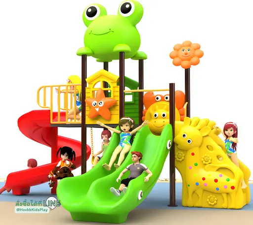 ชุดสนามเด็กเล่นกลางแจ้ง Froggy Duo