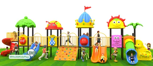 เครื่องเล่นสนามเด็กเล่นกลางแจ้ง ขนาดใหญ่ Sun Smile Tower