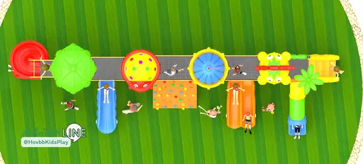 เครื่องเล่นสนามเด็กปฐมวัย พร้อมโดม Sun Smile และ Crown Tower