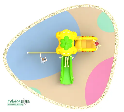 เครื่องเล่นสนามเด็กเล่นกลางแจ้ง ขนาดเล็ก ธีมลิงและหอยทาก