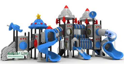 เครื่องเล่นสนามเด็กเล่นกลางแจ้ง ธีมอวกาศขนาดใหญ่