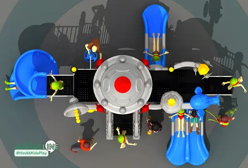ของเล่นสนามเด็กอนุบาล ธีมยานอวกาศ