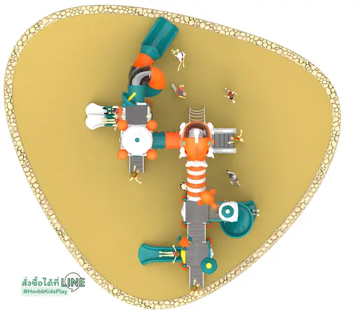 ของเล่นสนามเด็กอนุบาล ธีมเรือดำน้ำและหุ่นยนต์