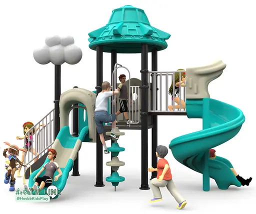 เครื่องเล่นสนามเด็กเล่นกลางแจ้ง ธีมอวกาศ UFO