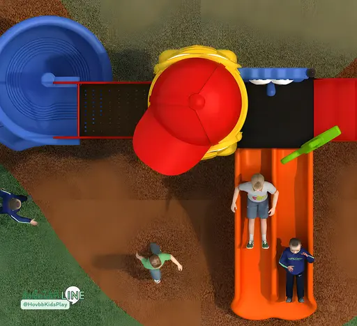 เครื่องเล่นสนามเด็กอนุบาลธีมบ้านการ์ตูน