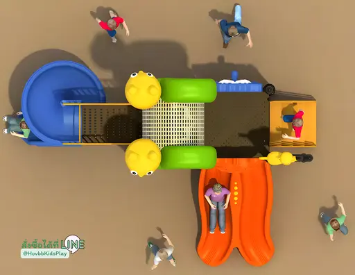 เครื่องเล่นสนามเด็กอนุบาลธีมสัตว์หรรษา