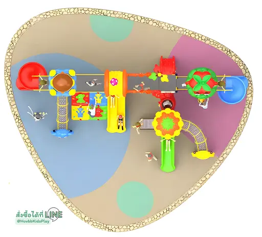 ของเล่นสนามเด็กกลางแจ้ง Animal Fantasy Playground