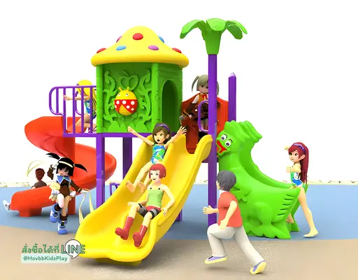 เครื่องเล่นสนามกลางแจ้ง Mushroom Ladybug 