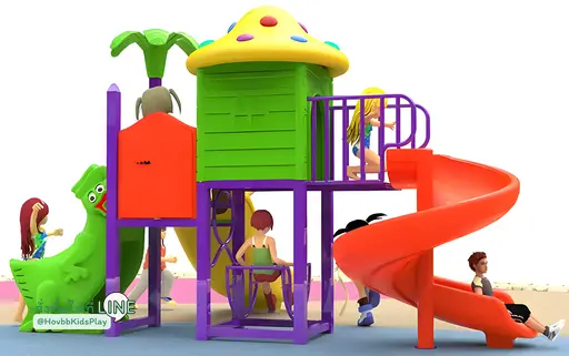 เครื่องเล่นสนามเด็กอนุบาล ธีมบ้านเห็ดและเต่าทอง