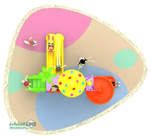 ของเล่นสนามเด็กกลางแจ้ง Mushroom Ladybug Playground