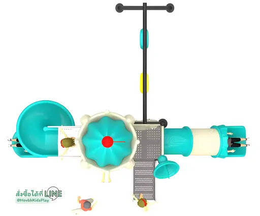 เครื่องเล่นสนามอนุบาลมงกุฎโดมสีฟ้า
