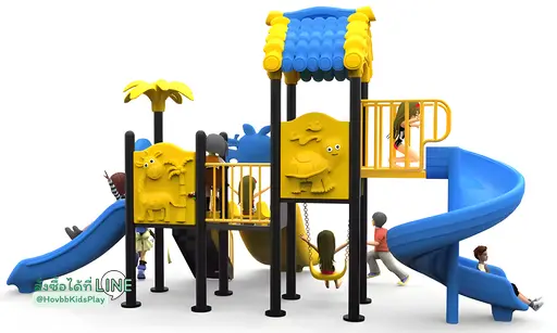 เครื่องเล่นสนามกลางแจ้งธีมเต่าและต้นไม้