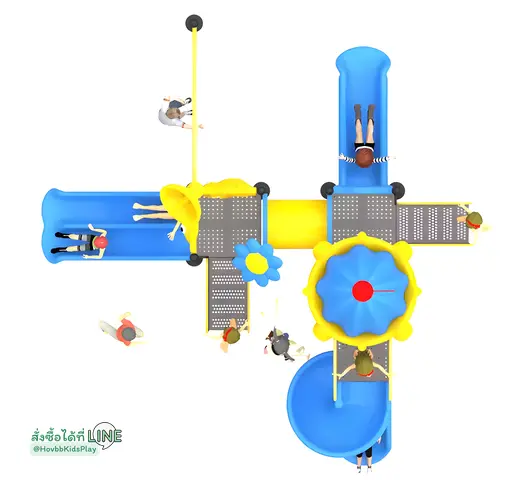 สนามเด็กเล่นกลางแจ้งธีมอวกาศและธรรมชาติ