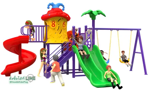 เครื่องเล่นสนามอนุบาล Giraffe Bug Swing