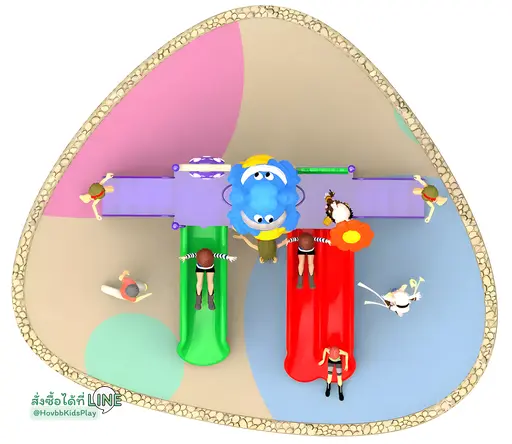 ของเล่นสนามเด็กเล็กพร้อมสไลเดอร์