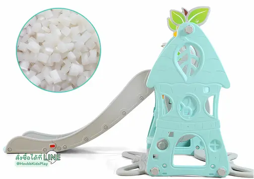 ของเล่นสนามเด็ก พร้อมชิงช้าและกระดานลื่น