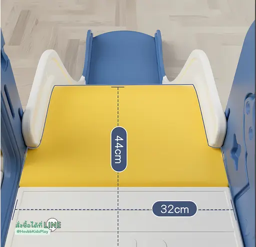 สไลเดอร์เด็ก สีแดงน้ำเงิน ดีไซน์อวกาศ