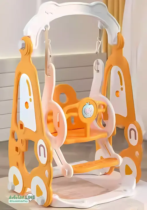 สไลเดอร์เด็ก พร้อมชิงช้า และแป้นบาส